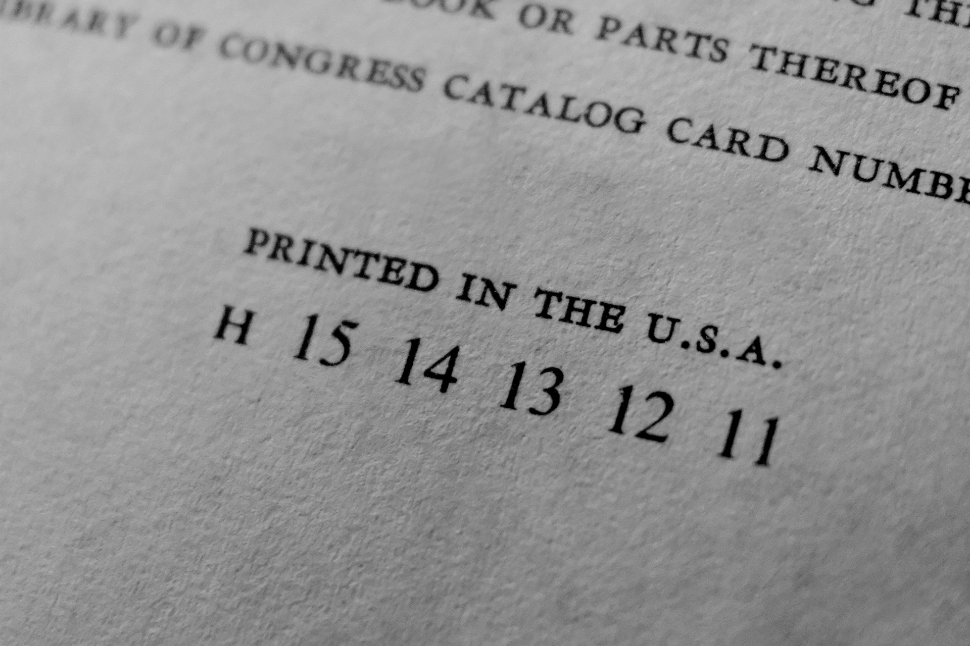 Printed in the U.S.A. Text Type Book Page with Edition Number